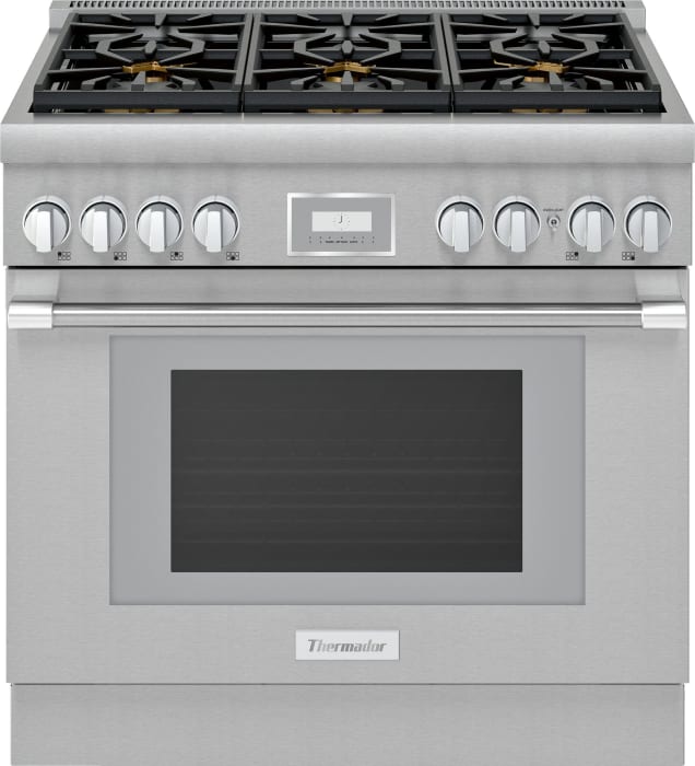 6 Burner Range, 24” Griddle Left Side, (2) Ovens, Natural Gas