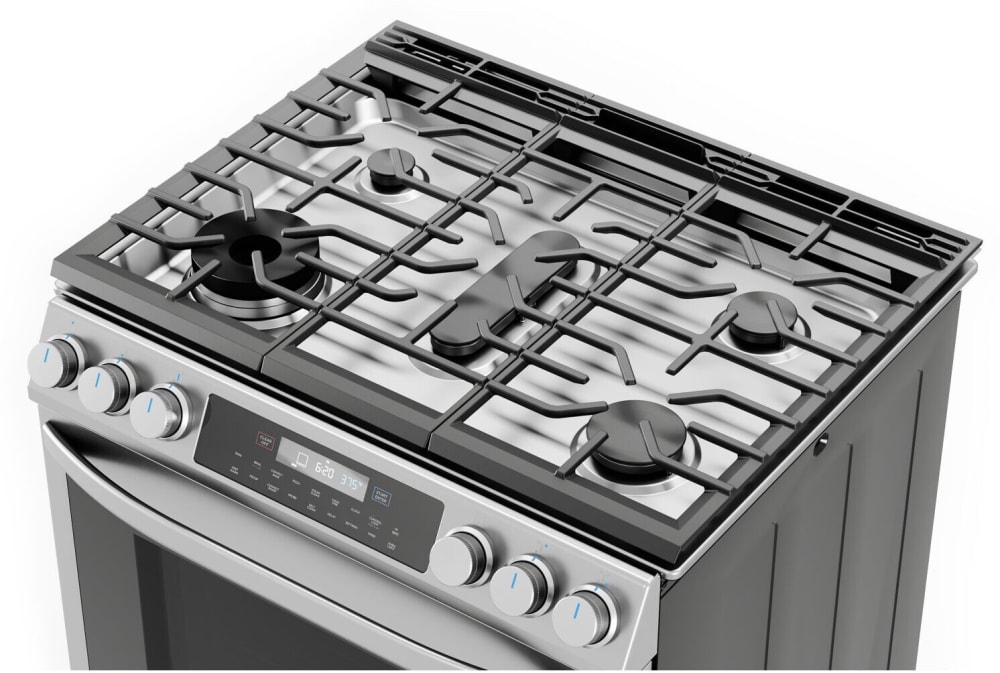 Midea MGS30S2AST 30 Inch SlideIn Gas Smart Range with 5 Sealed Burners