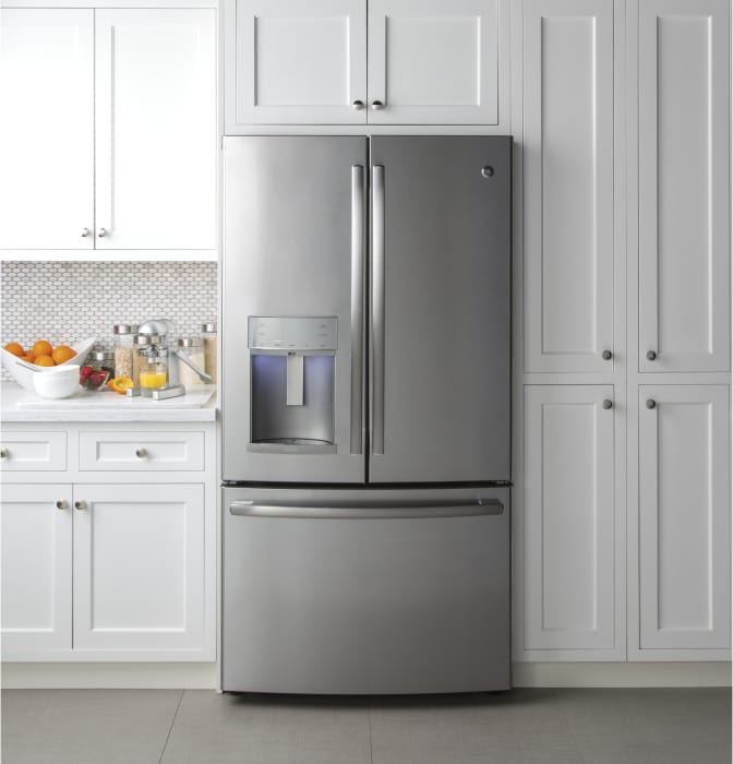 GE PYE22KSKSS 36 Inch Counter Depth French Door Refrigerator with 22.1