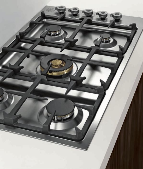 Bertazzoni QB36M500XLP 36 Inch Gas Cooktop with 5 Sealed Brass Burners