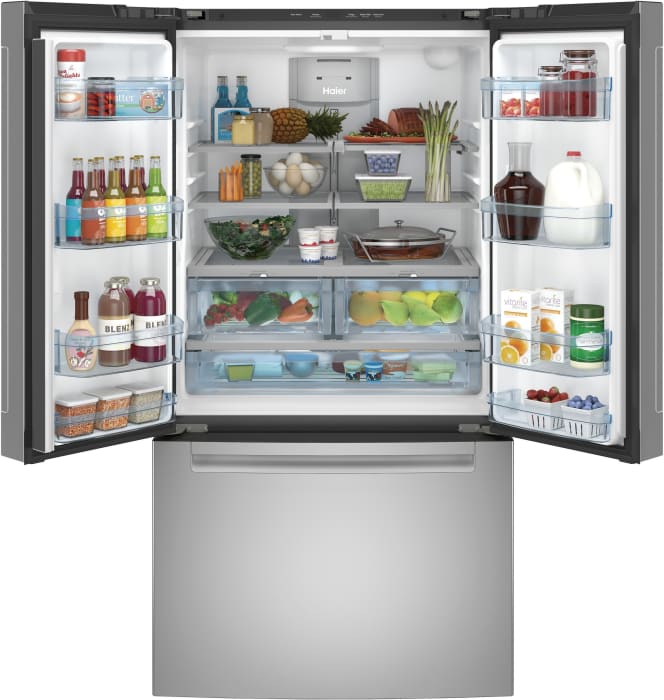 Haier QNE27JSMSS 36 Inch French Door Refrigerator with 27 Cu. Ft ...
