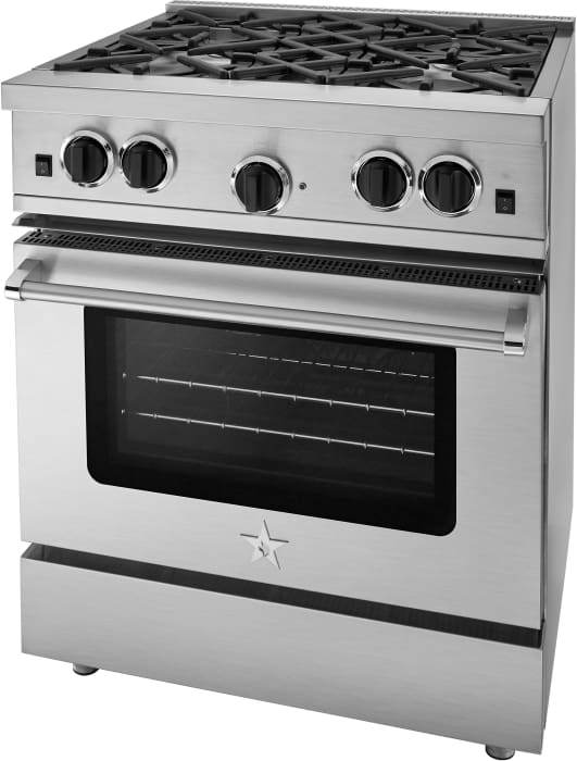 BlueStar RCS30SBSSNG 30 Inch ProStyle Gas Range with 4 Sealed Burners, Simmer Burner, Extra