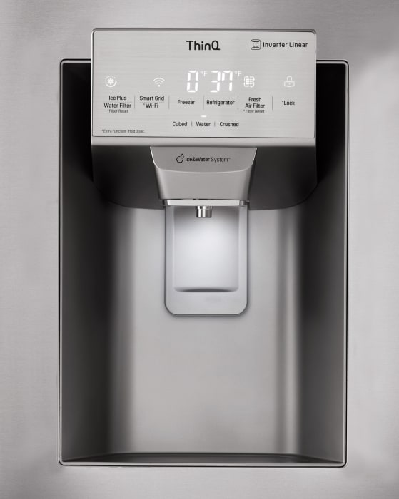 LG LFXC22526S 36 Inch Counter Depth Smart French Door Refrigerator with ...