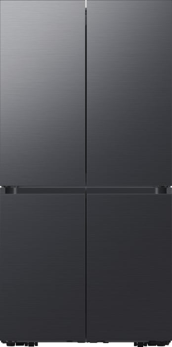 Samsung Bespoke 23 Cu. Ft. Smart Counter Depth 4-Door Flex Refrigerator -  White Glass Top Panels and Matte Black Steel Bottom Panels Included
