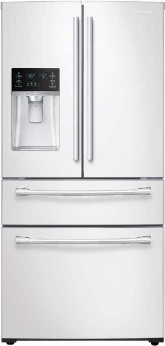 Rf28hmedbww Samsung White 36 French Door Refrigerator W Led Display