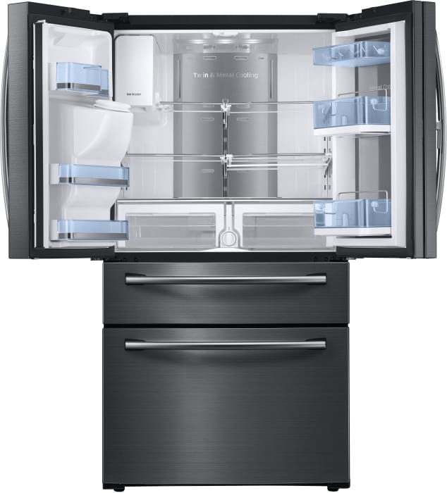 RF28JBEDBSG 36 Inch Samsung Black Stainless Steel Refrigerator French Door