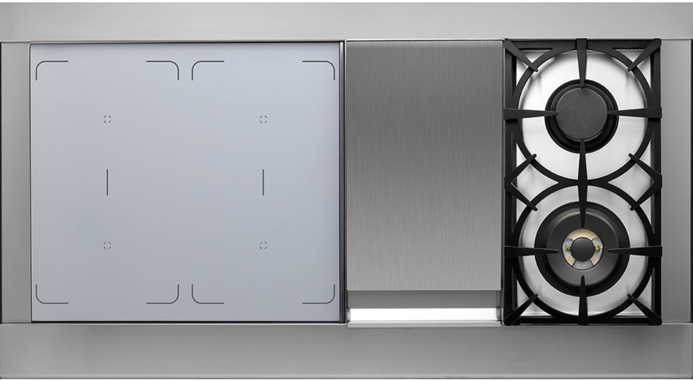 Superiore RN483GCSS 48 Inch Freestanding Dual Fuel Range with 4 Induction Zones, 2 Sealed Gas