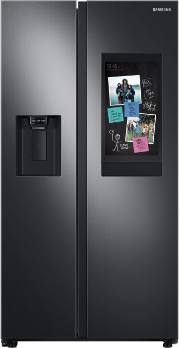 Samsung Family Hub 21.5-cu ft Counter-depth Smart Side-by-Side Refrigerator  with Ice Maker (Fingerprint Resistant Stainless Steel) ENERGY STAR in the  Side-by-Side Refrigerators department at