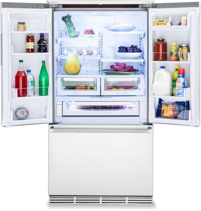 Viking RVRF3361SS 36 Inch Counter Depth French Door Refrigerator with