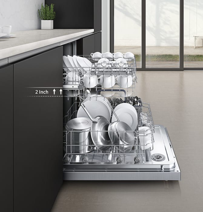 Samsung DW80M2020US Fully Integrated Dishwasher with Adjustable Rack, NSF® Certified Sanitize