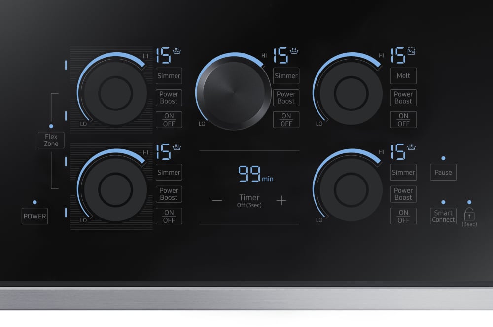 Samsung NZ36K7880US 36 Inch Induction Cooktop with WiFi Connectivity