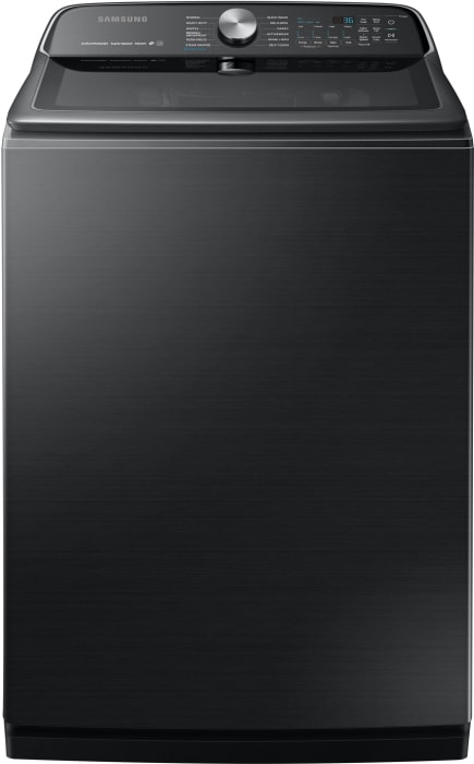 Samsung Wa54r7600av 27 Inch Top Load Washer With 5 4 Cu Ft Capacity 10 Wash Cycles Wi Fi Super Speed Steam Active Waterjet Deep Fill Smart Care 3 Tray Dispenser Vrt Plus Technology Swirl Tub