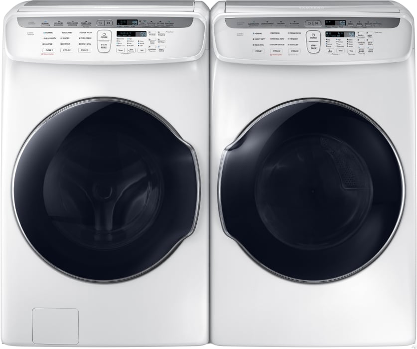 Samsung Sawadrew331 Side By Side Washer Dryer Set With Front Load Washer And Electric Dryer In White