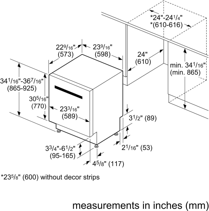 Bosch SHE89PW75N 24 Inch Semi Integrated BuiltIn Dishwasher with 15