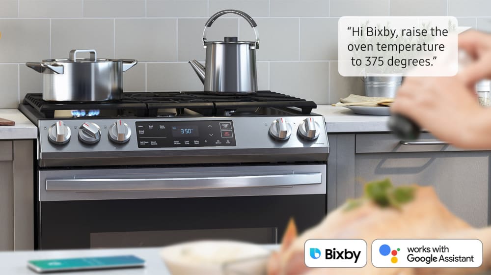 Samsung NX60T8111SS 30 Inch SlideIn Gas Smart Range with 5 Sealed