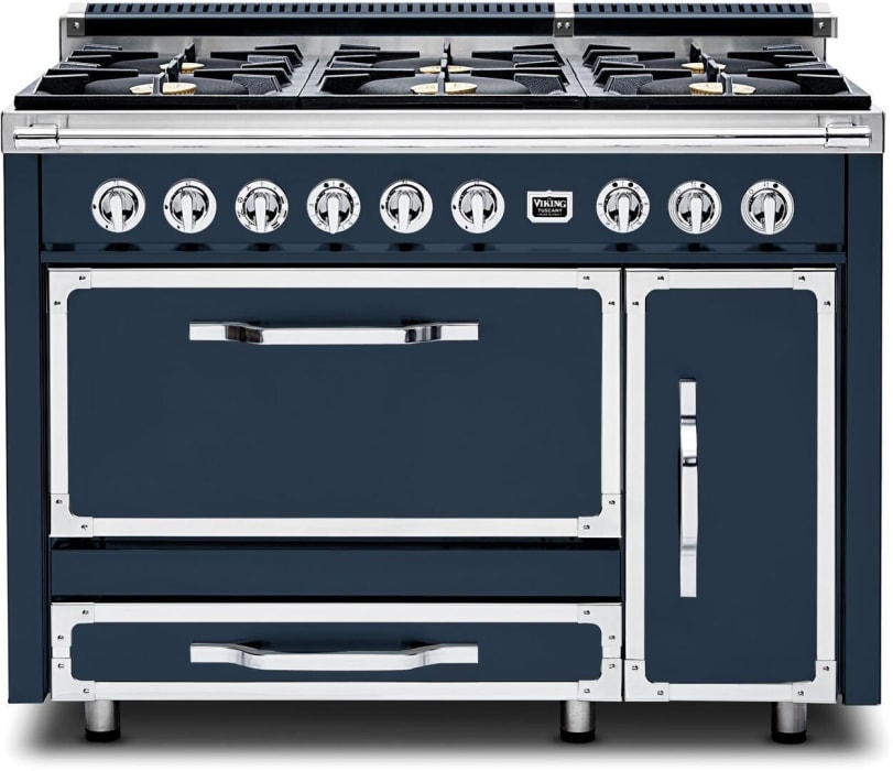 Viking TVDR4816BSB 48 Inch Freestanding Dual Fuel Range with 6