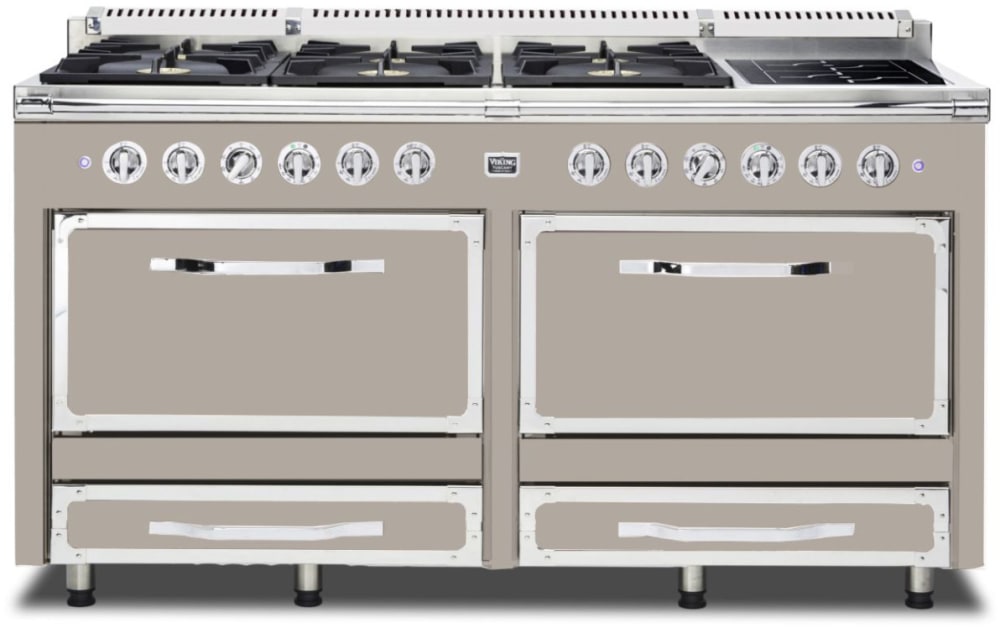 Viking TVDR6616IPG 66 Inch Freestanding Dual Fuel Range with 6