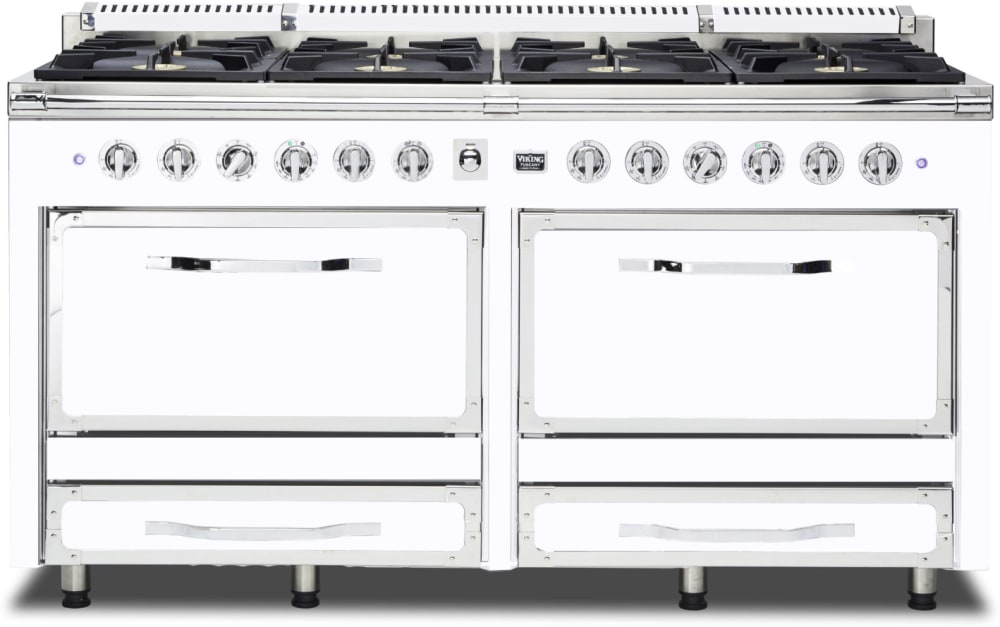 Viking TVDR6618BWH 66 Inch Freestanding Gas Range with 8 Sealed