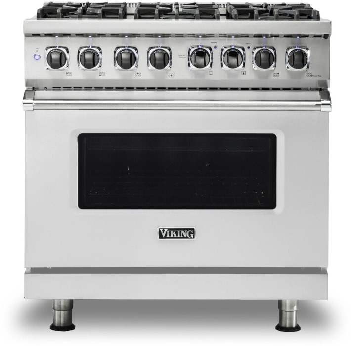 Viking VDR5366BSSLP 36 Inch Freestanding Dual Fuel Range with 6