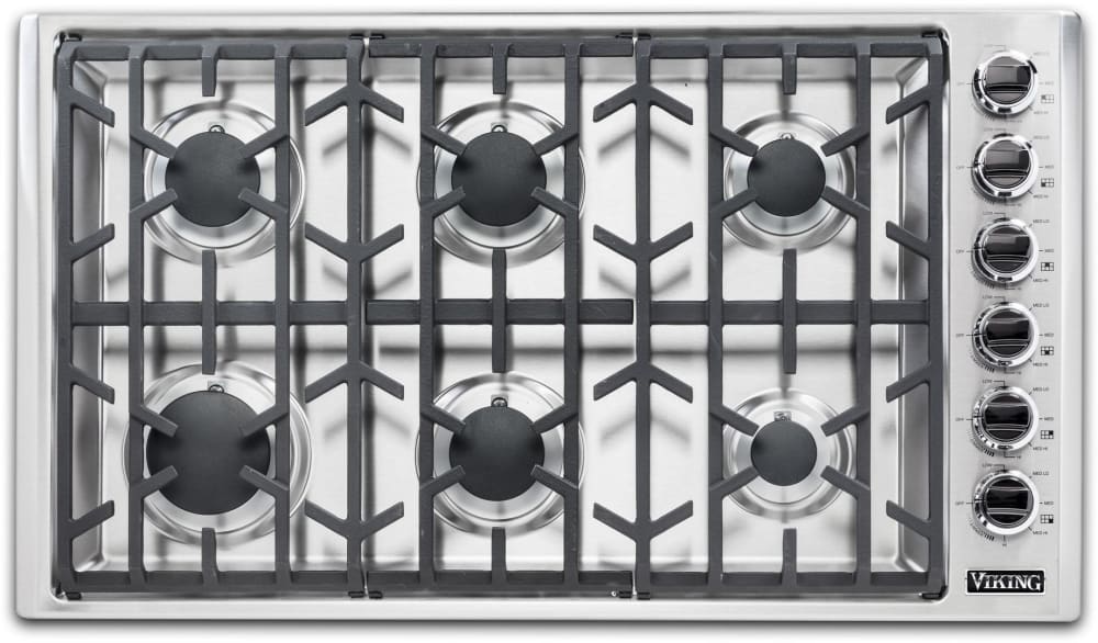 Viking VGSU5366BSS 36 Inch Gas Cooktop with Continuous Grates