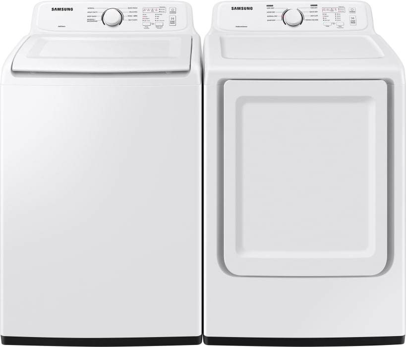 Samsung SAWADRGW3005 Top Load Washer and Gas Dryer Set in White
