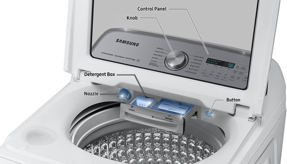 Samsung WA51A5505AW 28 Inch Top Load Smart Washer with 5.1 cu. ft