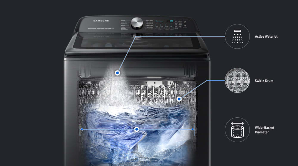 Samsung WA52A5500AV 28 Inch Top Load Smart Washer with 5.2 cu. ft