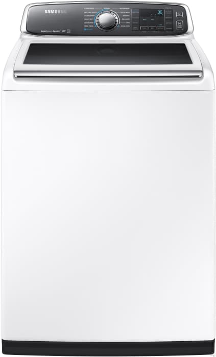 Samsung Wa52j8060aw 27 Inch 5 2 Cu Ft Top Load Washer With 13 Wash Cycles 1 100 Rpm Aquajet Deep Clean Vibration Reduction Technology Smart Care Self Clean And Energy Star Certification