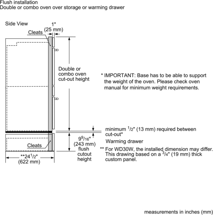 Thermador WD30W 30 Inch Warming Drawer with 2.2 cu. ft. Capacity