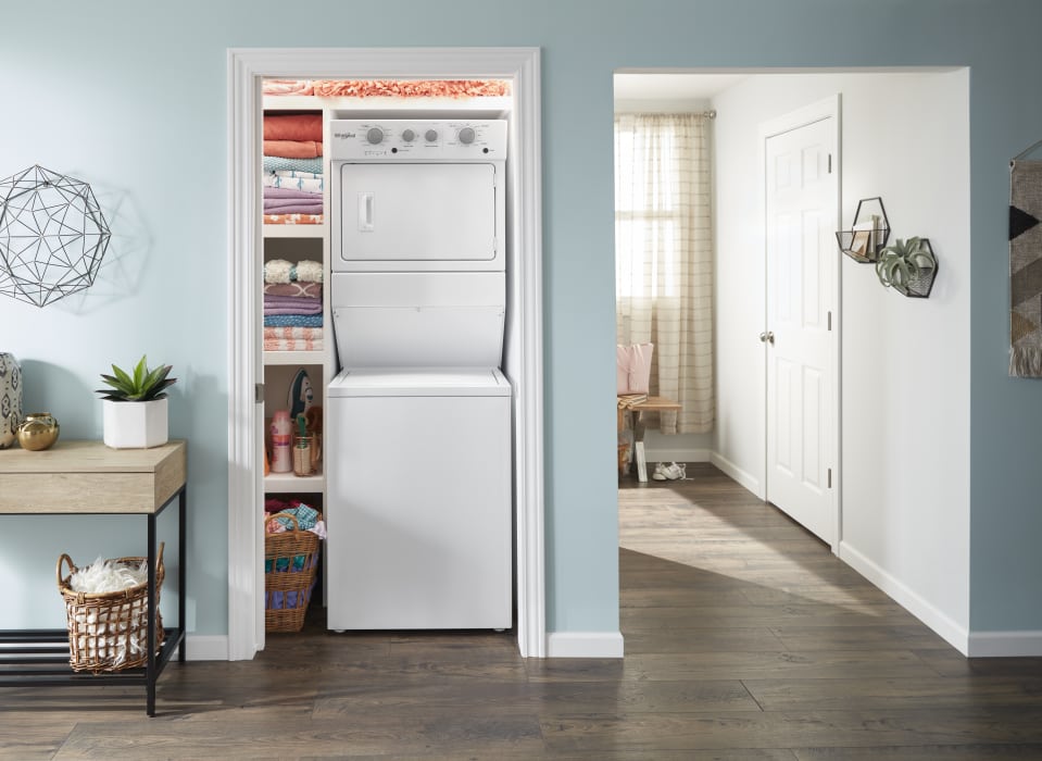 Whirlpool WET4027HW 28 Inch Electric Laundry Center with 3.5 cu. ft