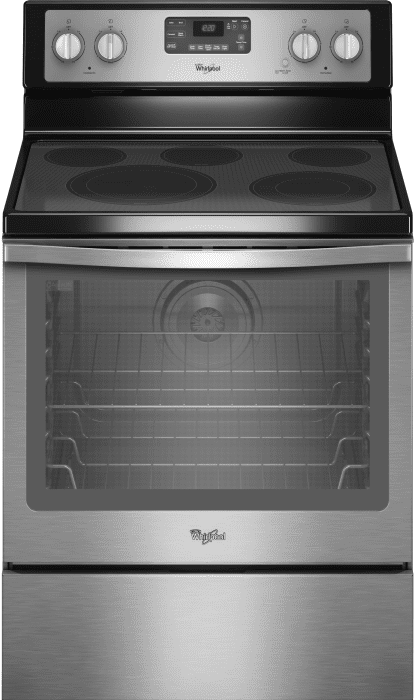Whirlpool Wfe540h0es 30 Inch Freestanding Electric Range Closeout With Convection Accubake Flexheat Aqualift 5 Smoothtop Elements 6 4 Cu Ft Convection Oven Easyview Oven Window And Storage Drawer Stainless Steel