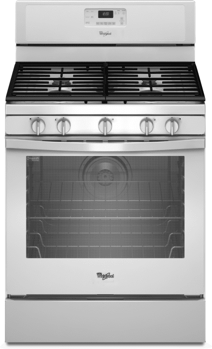 Whirlpool Wfg540h0ew 30 Inch Freestanding Gas Range With Speedheat Burners Aqualift Self Clean Accusimmer Burner Fan Convection Temperature Sensor 5 Sealed Burners 5 8 Cu Ft Oven Storage Drawer And Easyview Oven Window White