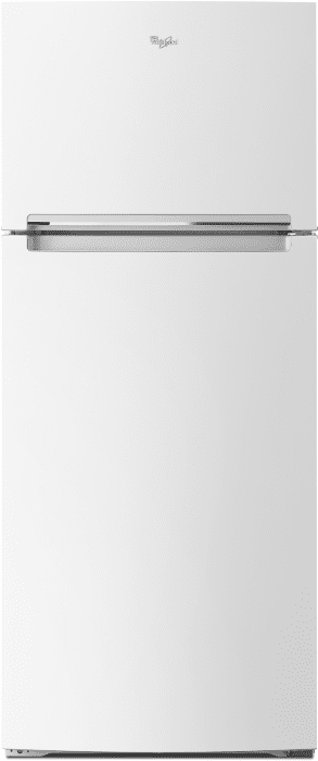 Whirlpool Wrt518szfw 28 Inch Top Freezer Refrigerator With Pocket Handles Flexi Slide Bin Gallon Door Storage 17 6 Cu Ft Interior Frameless Glass Shelving 2 Humidity Controlled Crisper Drawers And Electronic Temperature Controls White