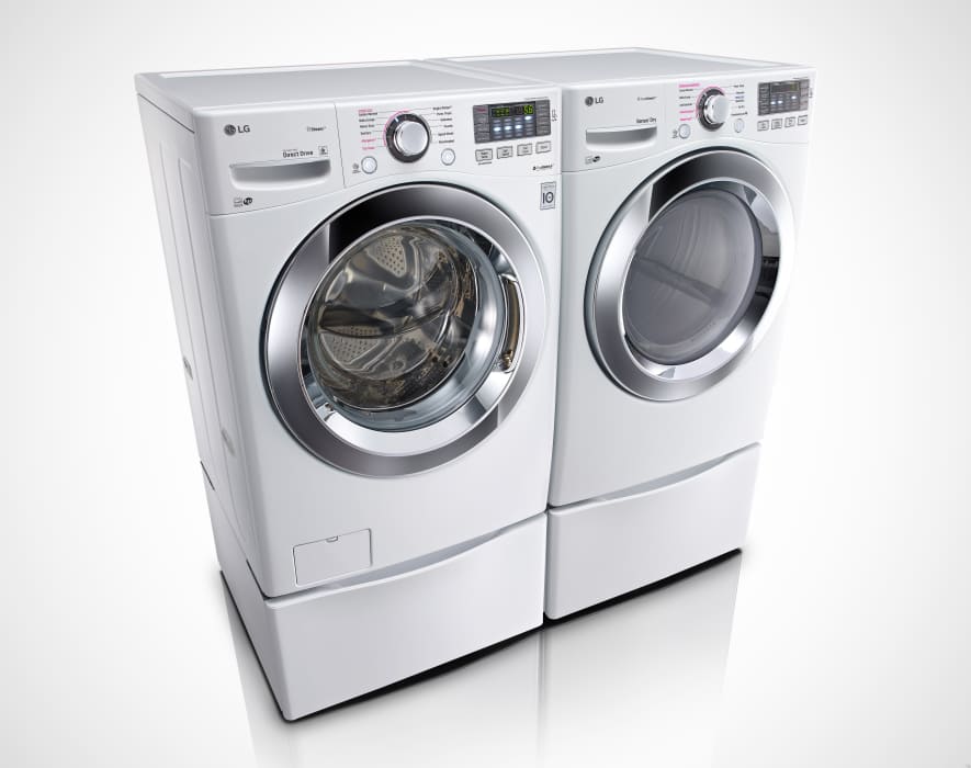 LG DLEX3370W 27 Inch Electric Dryer with TrueSteam™, SmartDiagnosis