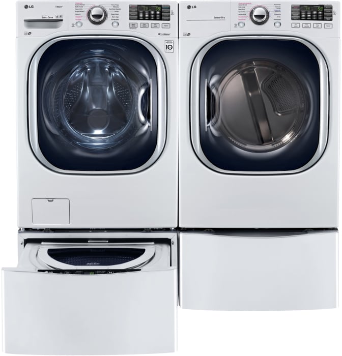LG LGWADRE4376 SidebySide on SideKick Pedestals Washer & Dryer Set