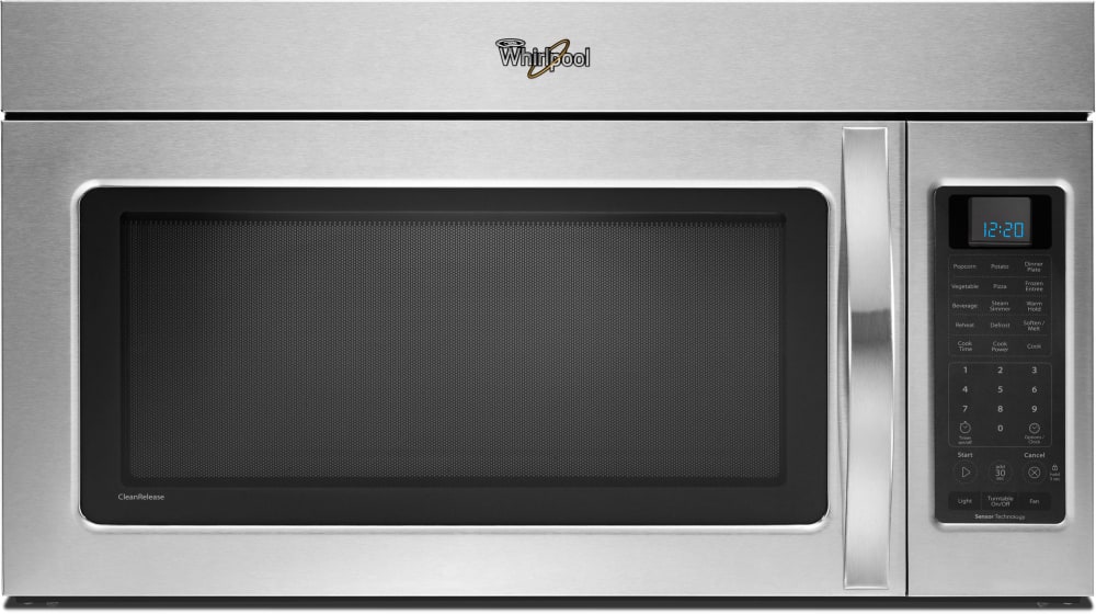Whirlpool Wmh53520aw 2 0 Cu Ft Over The Range Microwave Oven With 400 Cfm Vent System 4 Speed Fan 1 000 Cooking Watts Sensor Cooking Steam Cooking And Non Stick Interior White