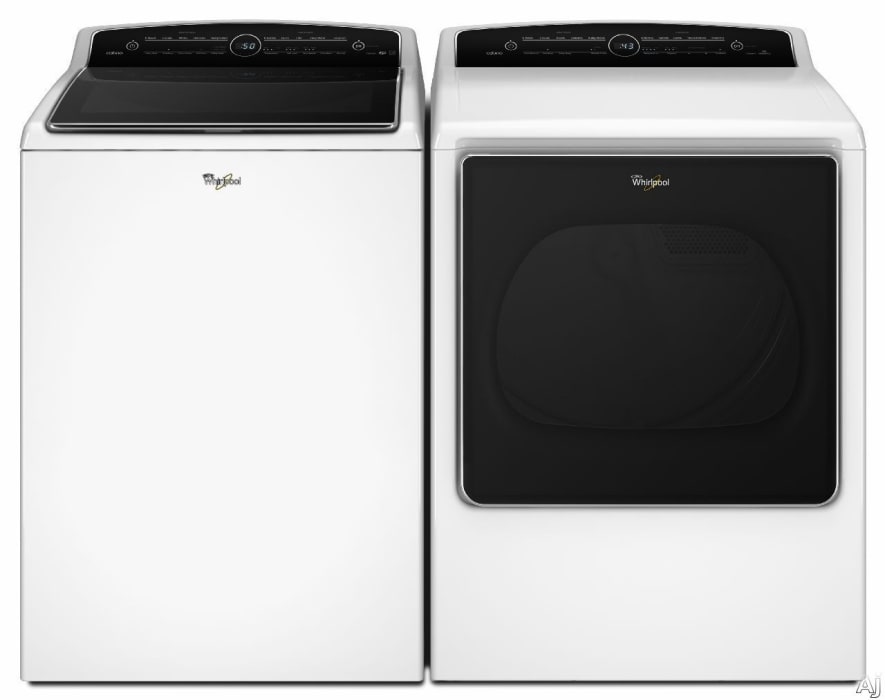 Whirlpool Wpwadrew5 Side By Side Washer Dryer Set With Top Load Washer And Electric Dryer In White,Azalea Bush No Flowers