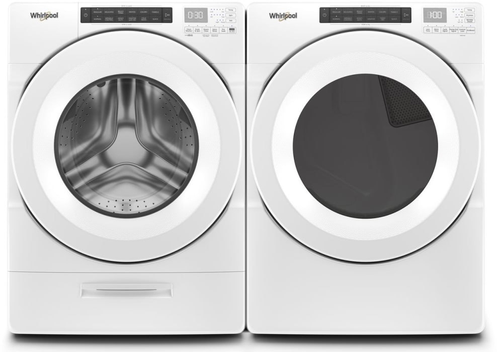Whirlpool Wpwadrgw56201 Side By Side Washer Dryer Set With Front Load Washer And Gas Dryer In White