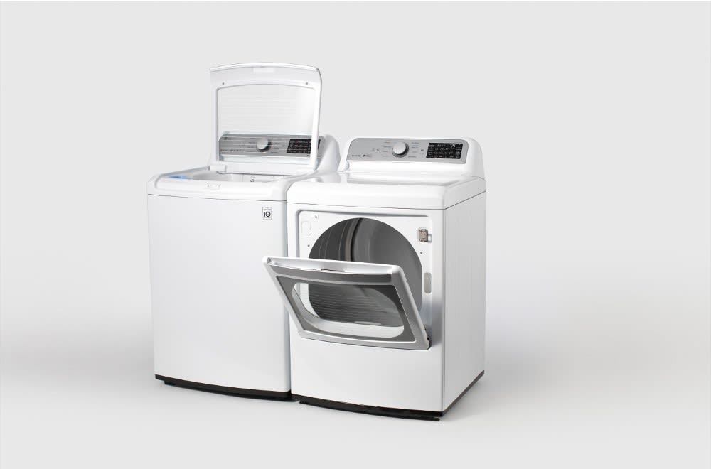 LG LGWADREW300 SidebySide Washer & Dryer Set with Top Load Washer and