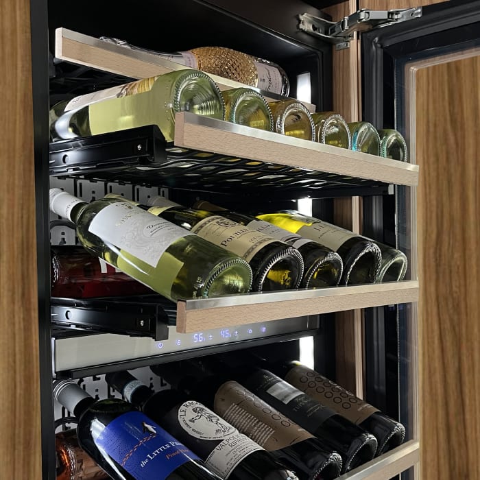 XO XOU2470WTZGO 24 Inch Panel Ready Built-In Triple Zone Wine Cooler ...