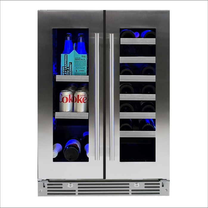 XO XOU24BWDDGS 24 Inch French Door Beverage Center/Single Zone