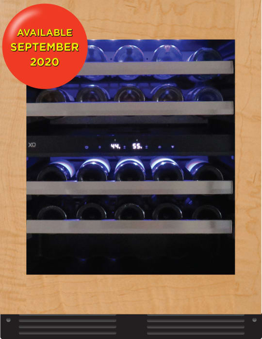 XO XOU24WDZGOA 24 Inch Dual Zone Wine Cooler with 33 Bottle