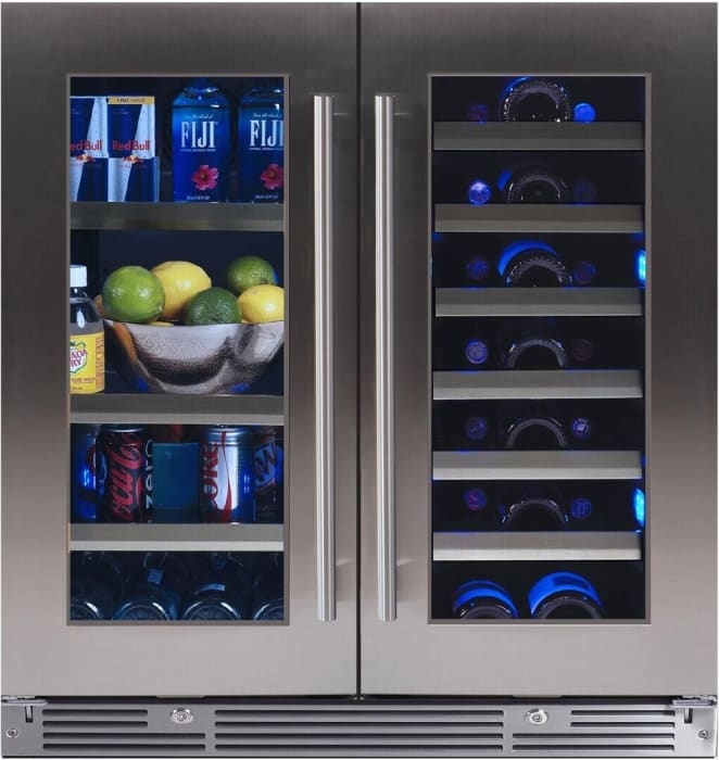 Double sided shop beverage cooler