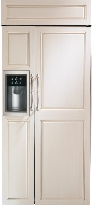 Monogram Zisb360dnii 36 Inch Built In Smart Side By Side Refrigerator With Dispenser 20 4 Cu Ft Total Capacity Wifi Connect Led Lighting Water Filter Deli Drawer Sealed Vegetable Drawer Adjustable Shelves Gallon Size Door Bin Dairy