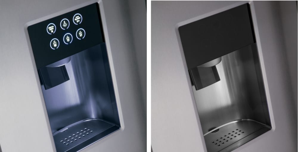 Monogram ZISS360DKSS 36 Inch Builtin SidebySide Refrigerator with Adjustable Glass Shelves