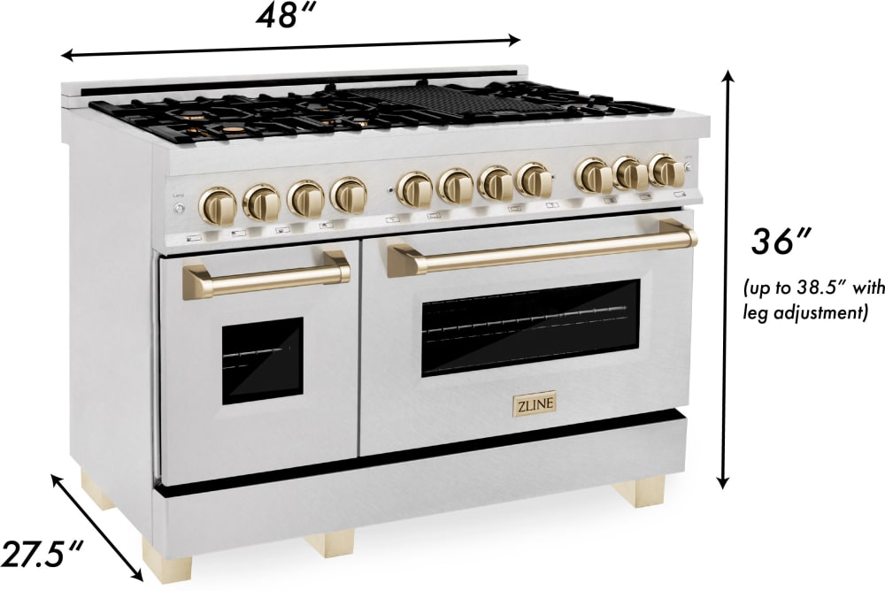 ZLINE RASZSN48G 48 Inch Freestanding Autograph Edition Dual Fuel Range