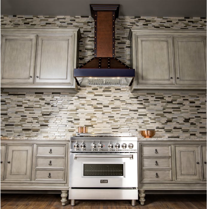 ZLINE 655HBBBB30 Designer Series 30 Inch Wall Mount Range Hood with 4Speed/400 CFM Motor, Push