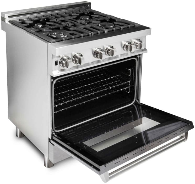ZLINE RASN30 30 Inch Freestanding Professional Dual Fuel Range with 4