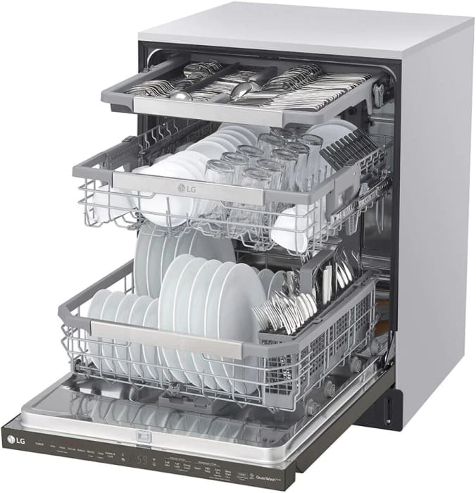 LG LDP6810BD 24 Inch Fully Integrated Smart Dishwasher with 15 Place Settings, Adjustable 3rd