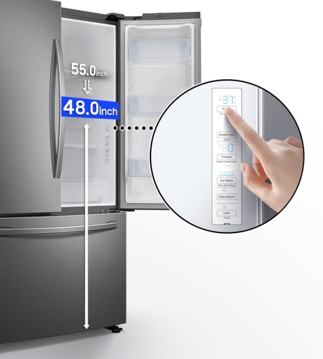 Samsung RF28T5001SR 36 Inch 3Door French Door Refrigerator with 28.2